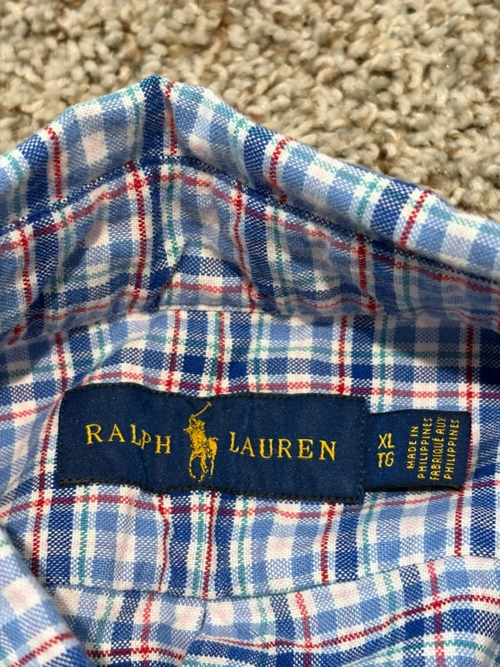 Polo by Ralph Lauren Light Blue Multicolor Plaid Button-Down Shirt
